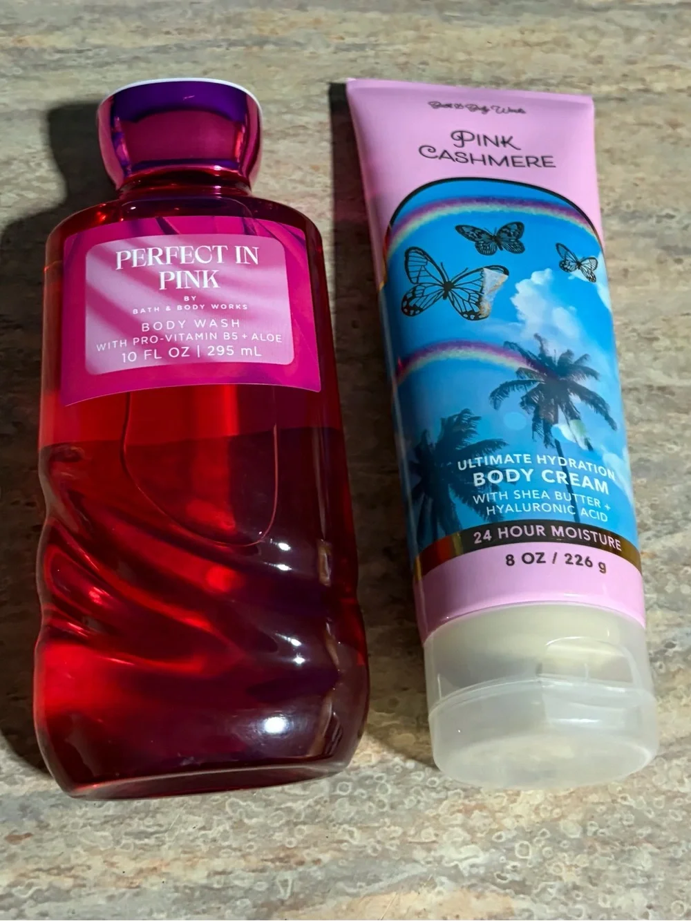 Bath & Body Works Perfect in Pink Shower Gel & Pink Cashmere Body Cream Duo
